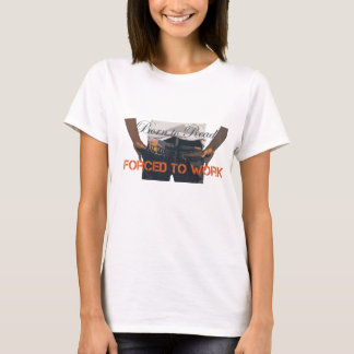 生まれ読に切り抜きタンク上部の作業を強制 Tシャツ
