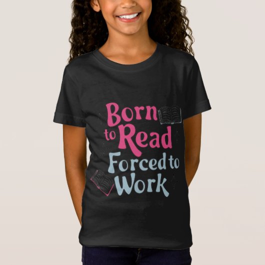 生まれ読へ，強制労働 – ブックラバーユーモア Tシャツ (正面)