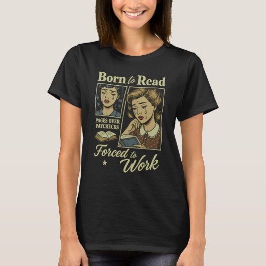 生まれ読働く Tシャツ (正面)