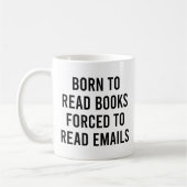 生まれ読Eメールを強制的に読送信する コーヒーマグカップ (左)