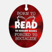 生まれ読Kohlerの本をSOCLALIZEに強制する メタルオーナメント (裏面)