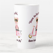 生まれ豚の引用文 カフェラテマグ (正面)