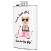 生まれ豚の引用文 フラスク (左)