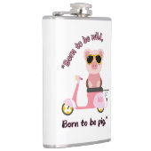 生まれ豚の引用文 フラスク (右)