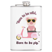 生まれ豚の引用文 フラスク (正面)