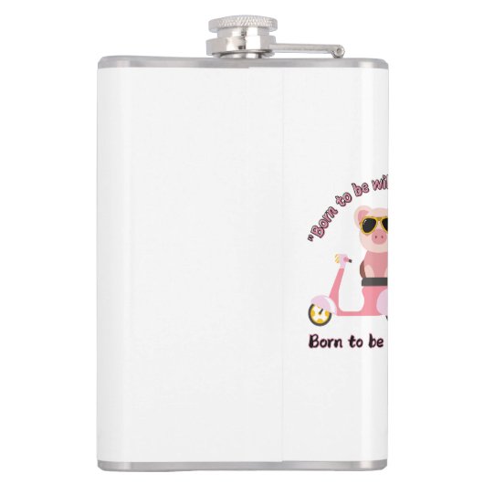 生まれ豚の引用文 フラスク (裏面)