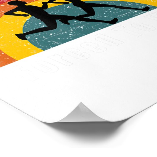 生まれ走マラソン走走者に強制される ポスター (角)