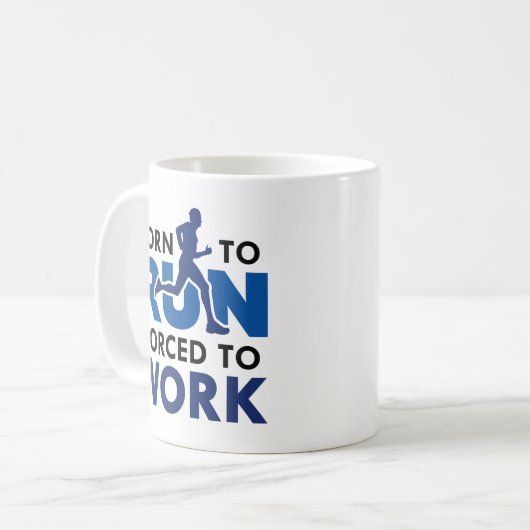 生まれ走働く コーヒーマグカップ (正面左)