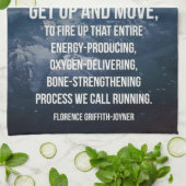 生まれ走先-トレーニングやる気を起こさせる キッチンタオル (折り畳み)