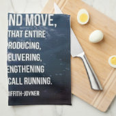 生まれ走先-トレーニングやる気を起こさせる キッチンタオル (四つ折り)