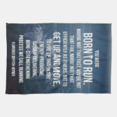 生まれ走先-トレーニングやる気を起こさせる キッチンタオル (横)