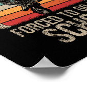 生まれ車に乗るダートおもしろいバイク ポスター (角)