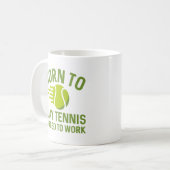 生まれ遊でテニスをする コーヒーマグカップ (正面左)
