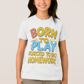 生まれ遊に、宿題を強制的に行わおもしろいせ – Gamer トライブレンドＴシャツ (正面)
