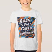 生まれ遊に、宿題を強制的に行わおもしろいせ – Gamer トライブレンドＴシャツ (正面)