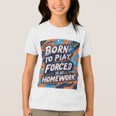 生まれ遊に、宿題を強制的に行わおもしろいせ – Gamer トライブレンドＴシャツ (正面)