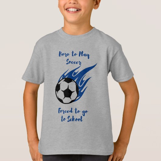生まれ遊サッカーが学校Tシャツに行き詰まる Tシャツ (正面)