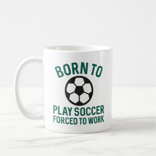 生まれ遊サッカーを強制する コーヒーマグカップ