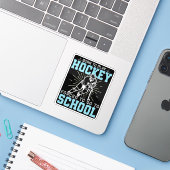 生まれ遊ホッケーで学校に行かされおもしろいる シール (ノートパソコンとiPhone)