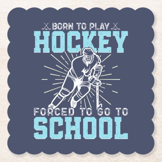 生まれ遊ホッケーで学校に行かされおもしろいる ペーパーコースター (正面)