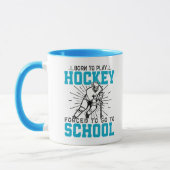 生まれ遊ホッケーカラフル誕生日あり マグカップ (左)