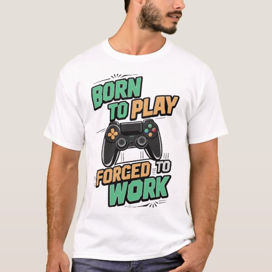 生まれ遊働きかけおもしろい- Gamer Gift Tシャツ (正面)