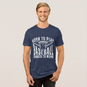 生まれ遊野球を強行する トライブレンドＴシャツ (正面全面)