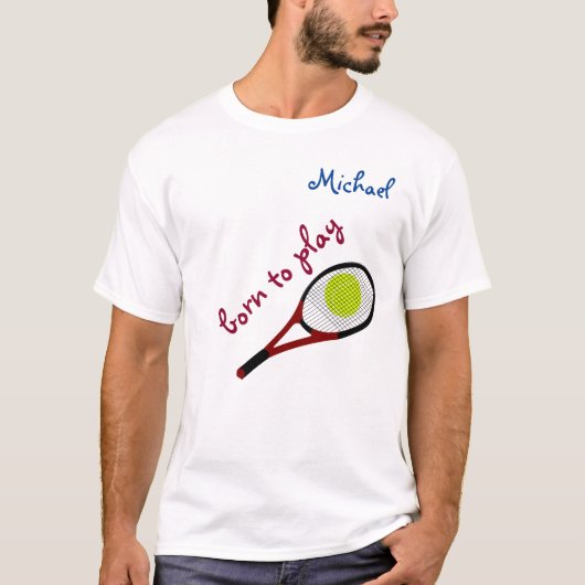生まれ遊To, Tennis Ball and Racet, Personalize Tシャツ (正面)