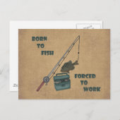 生まれ釣り – 強制労働 ポストカード (正面/裏面)