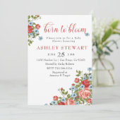 生まれ開花へワイルドフラワー赤ちゃんシャワー 招待状 (スタンド正面)