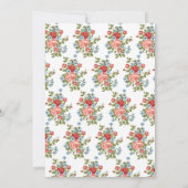 生まれ開花へワイルドフラワー赤ちゃんシャワー 招待状 (裏面)
