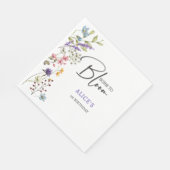 生まれ開花子供の誕生日 スタンダードランチョンナプキン (角)