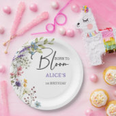 生まれ開花子供の誕生日 ペーパープレート (パーティー)