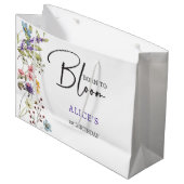 生まれ開花子供の誕生日 ラージペーパーバッグ (正面アングル)