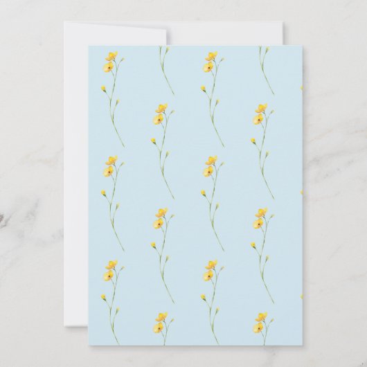 生まれ開花子供の誕生日 招待状 (裏面)