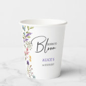 生まれ開花子供の誕生日 紙コップ (裏面)