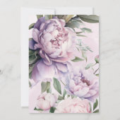 生まれ開花紫のフローラシャワーへ 招待状 (裏面)