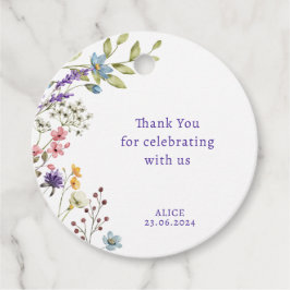 生まれ開花野生の花へ子供の誕生日感謝していへ フェイバータグ