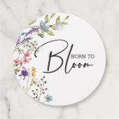 生まれ開花野生の花へ子供の誕生日感謝していへ フェイバータグ (裏面)