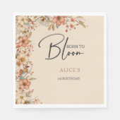 生まれ開花野生ボホの花子供の誕生日 スタンダードランチョンナプキン (正面)