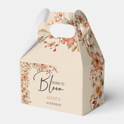 生まれ開花野生ボホの花子供の誕生日 フェイバーボックス (裏面サイド)