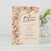 生まれ開花野生ボホの花子供の誕生日 招待状 (スタンド正面)