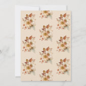 生まれ開花野生ボホの花子供の誕生日 招待状 (裏面)