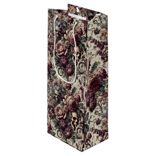 生まれ開花 – ゴシックビクトリアン ワインギフトバッグ (正面アングル)