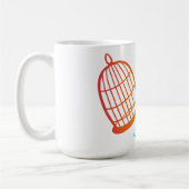 生まれ飛びる – 感動的 Blue Bird Freedom コーヒーマグカップ (左)