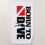 生まれ飛び込み(DF) ビーチタオル (正面)