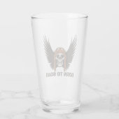 生まれ飛翔、航空、航空機、パイロット、スカル、翼 タンブラーグラス (裏面)