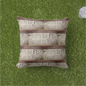 生まれ魚にカラフル漁師の柄 アウトドアクッション (芝生)