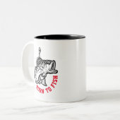 生まれ魚を釣る ツートーンマグカップ (正面左)