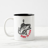 生まれ魚を釣る ツートーンマグカップ (左)